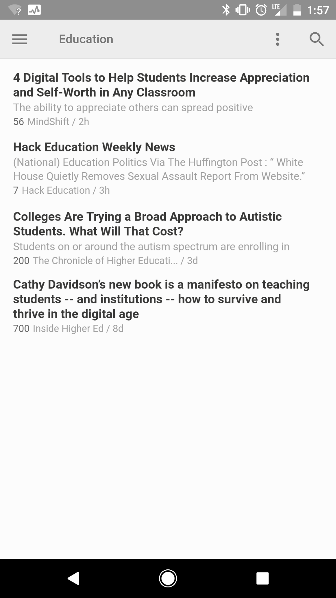 Feedly for Android Screenshot