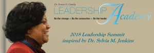 2018 Leadership Summit Logo with Dr. Jenkins' photo.