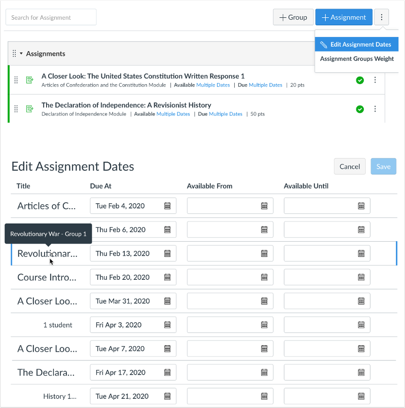 demonstrates bulk edit tool